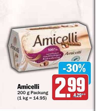 Amicelli 200 g Packung - Leckere Schokoladen-Snacks