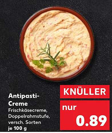 Antipasti-Creme - Frischkäsecreme, Doppelrahmstufe, verschiedene Sorten je 100 g