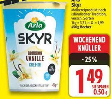 Arla Skyr Bourbon Vanille 450g Becher