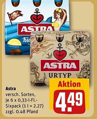 Astra Sixpack - Verschiedene Sorten