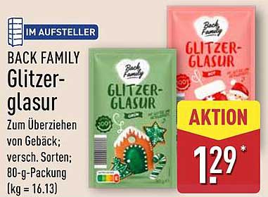 BACK FAMILY Glitzer-glasur 80-g-Packung