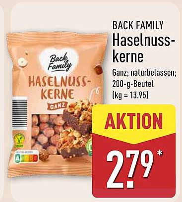 BACK FAMILY Haselnusskerne 200-g-Beutel