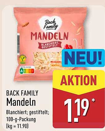 BACK FAMILY Mandeln 100-g-Packung