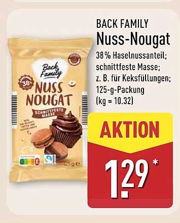 BACK FAMILY Nuss-Nougat 125-g-Packung