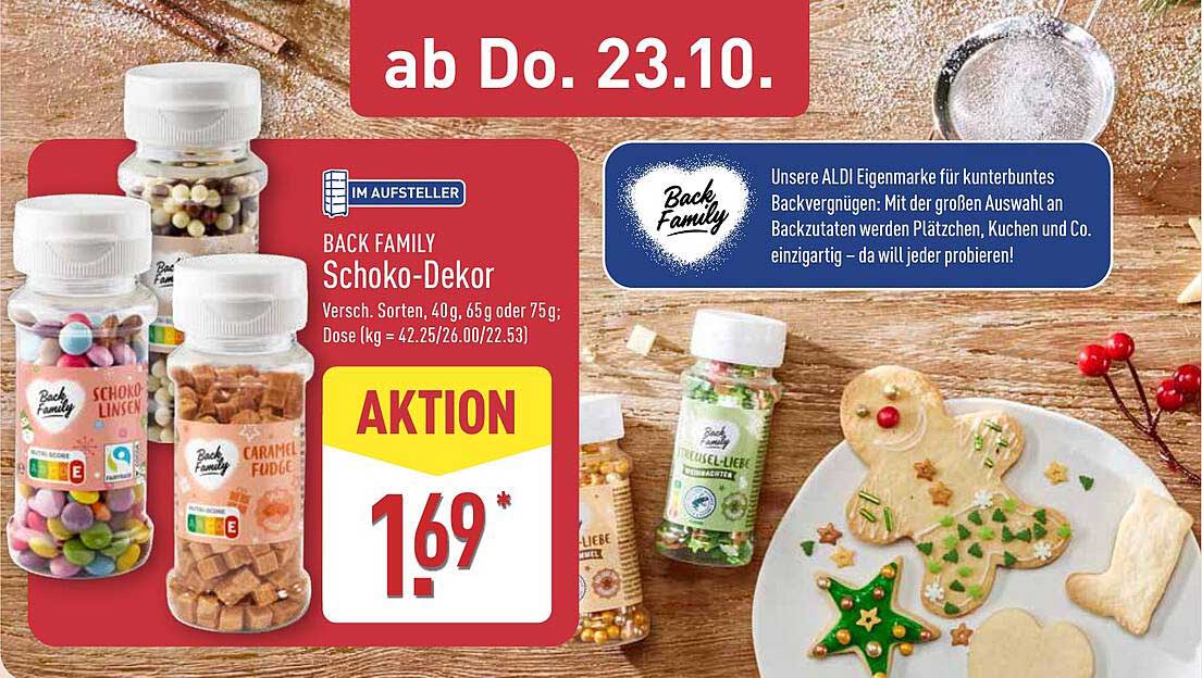 BACK FAMILY Schoko-Dekor, 40g, 65g oder 75g