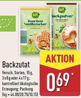 Backzutaten in verschiedenen Sorten für nur 0,69 €