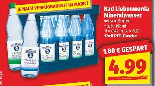 Bad Liebenwerda Mineralwasser 12x1 PET-Flasche