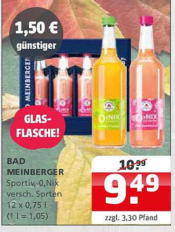 BAD MEINBERGER Sportiv, 0,Nix verschieden Sorten 12 x 0,75 l