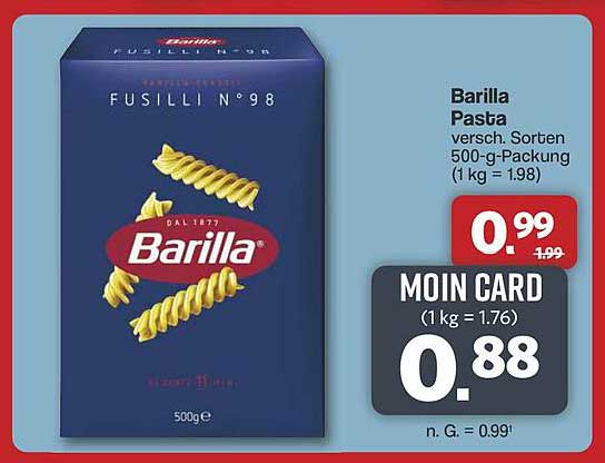 Barilla Pasta Fusilli N°98 - Angebote vom 2025-10-13 bis 2025-10-18