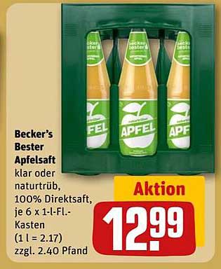 Becker’s Bester Apfelsaft 100% Direktsaft, klar oder naturtrüb