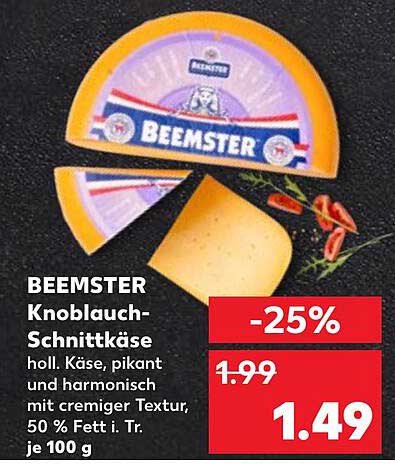 BEEMSTER Knoblauch-Schnittkäse