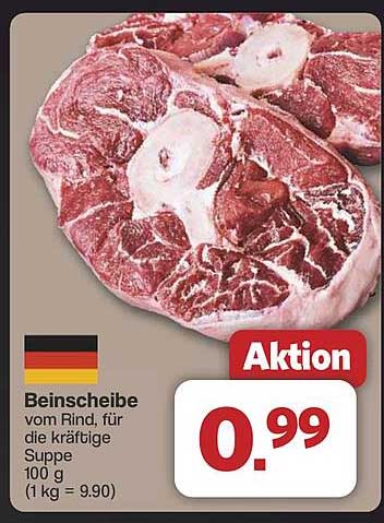 Beinscheibe vom Rind für die kräftige Suppe
