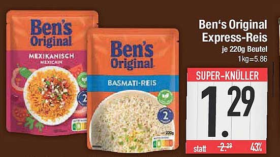 Ben's Original Express-Reis, 220 g Beutel