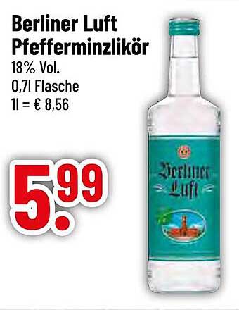 Berliner Luft Pfefferminzlikör 0,7l Flasche