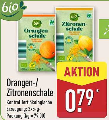 Bio Orangen-/Zitronenschale 2x5 g