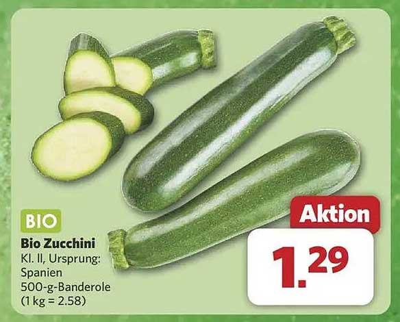Bio Zucchini 500-g-Banderole