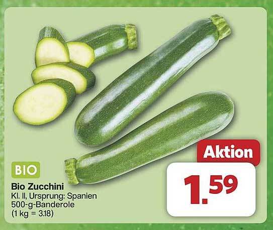 Bio Zucchini 500-g-Banderole