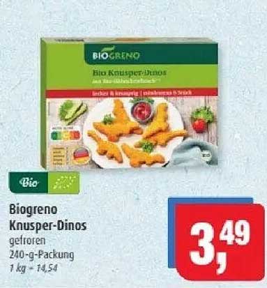 Biogreno Knusper-Dinos gefroren 240-g-Packung