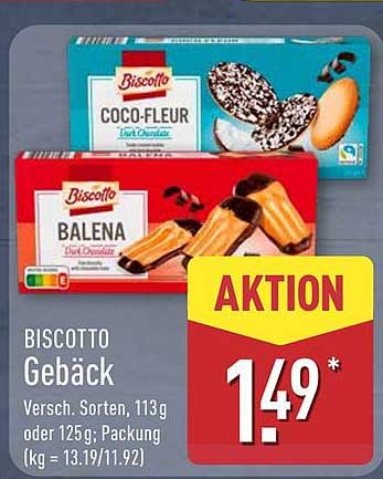 BISCOTTO Gebäck - Verschiedene Sorten, 113g oder 125g