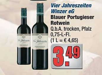Blauer Portugieser Rotwein Q.b.A. trocken, Pfalz 0,75-L-Fl.