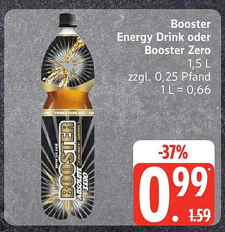 Booster Energy Drink oder Booster Zero 1,5 L