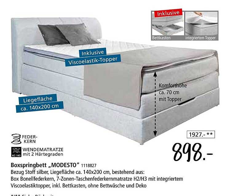 Boxspringbett "MODESTO"