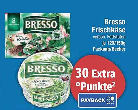 Bresso Frischkäse – verschiedene Fettstufen in 120g/150g Packung