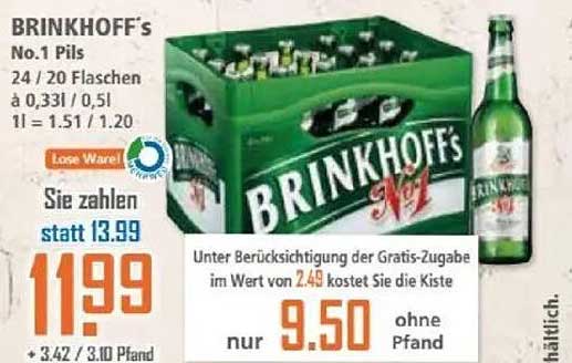 BRINKHOFF's No.1 Pils - 24 Flaschen im Angebot!