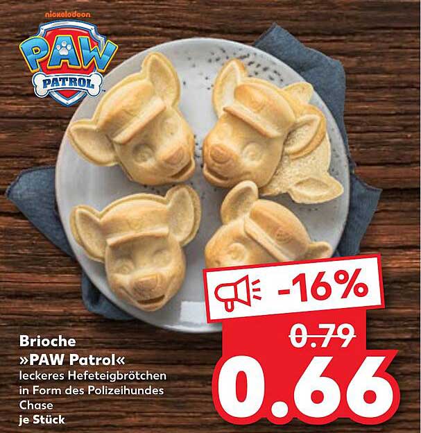 Brioche »PAW Patrol« - leckeres Hefeteigbrötchen in Form des Polizeihundes Chase