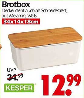 Brotbox mit Schneidebrett von Kesper – Ideal für eine ordentliche Küche