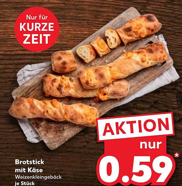Brotstick mit Käse Weizenkleingebäck je Stück