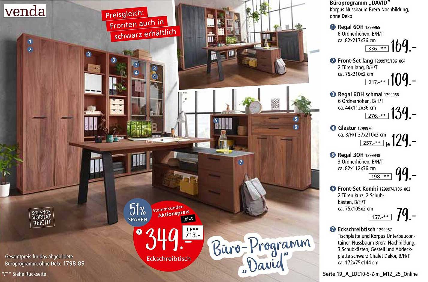 Büro-Programm „David“ – Eckschreibtisch