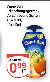 Capri-Sun Erfrischungsgetränk, verschiedene Sorten, je 330 ml