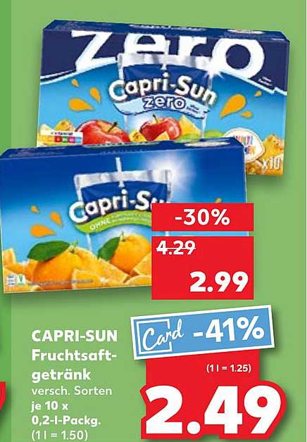 CAPRI-SUN Fruchtgetränk - 30% Rabatt