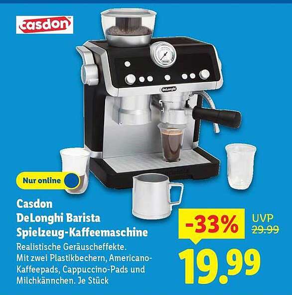 Casdon DeLonghi Barista Spielzeug-Kaffeemaschine