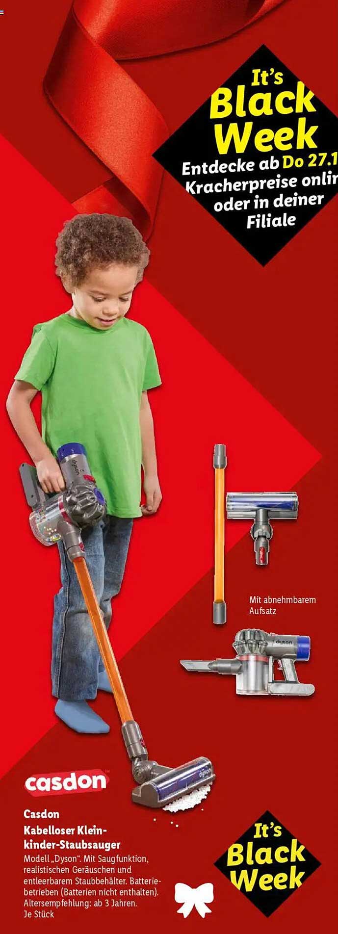 Casdon kabelloser Kleinkinder-Staubsauger Modell Dyson®