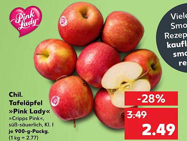 Chil. Tafeläpfel »Pink Lady«