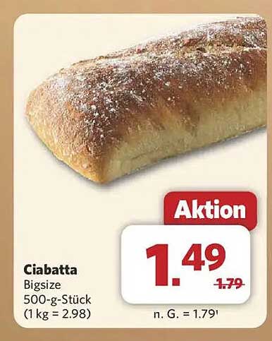 Ciabatta Bigsize 500-g-Stück