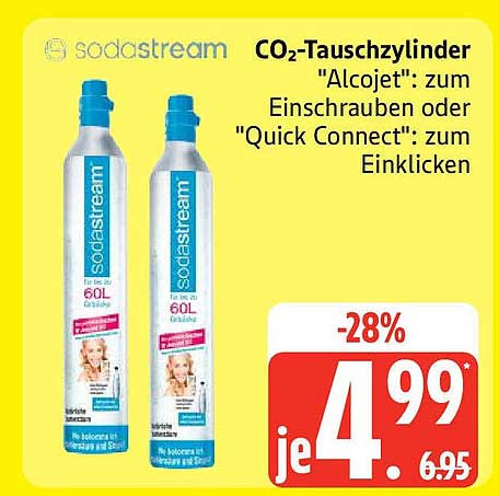 CO2-Tauschzylinder von SodaStream - 28% günstiger!