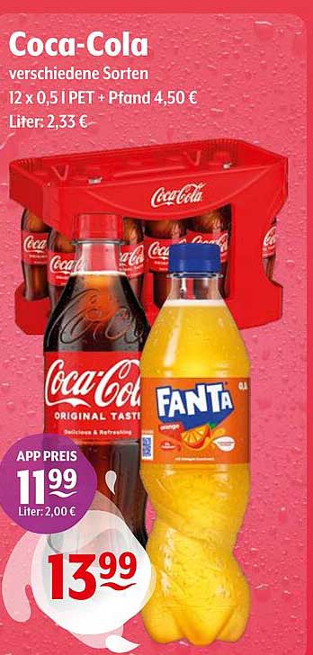 Coca-Cola 12 x 0,5 l PET + Fanta 0,5 l