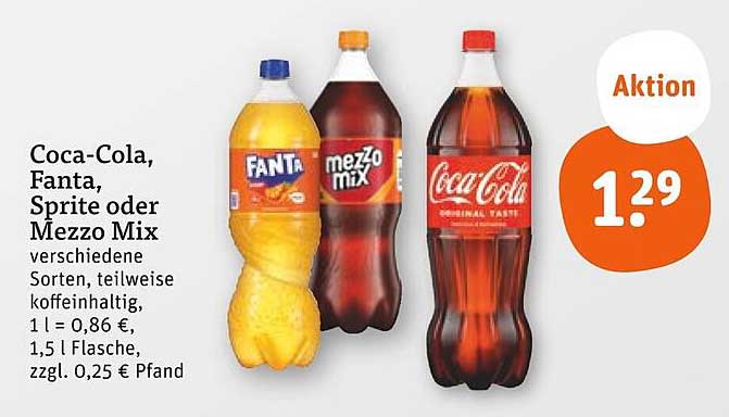Coca-Cola, Fanta, Sprite oder Mezzo Mix