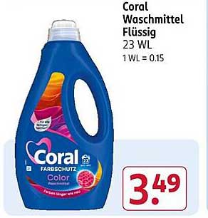 Coral Waschmittel Flüssig 23 WL