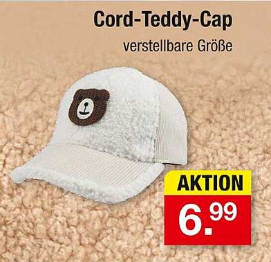 Cord-Teddy-Cap - verstellbare Größe