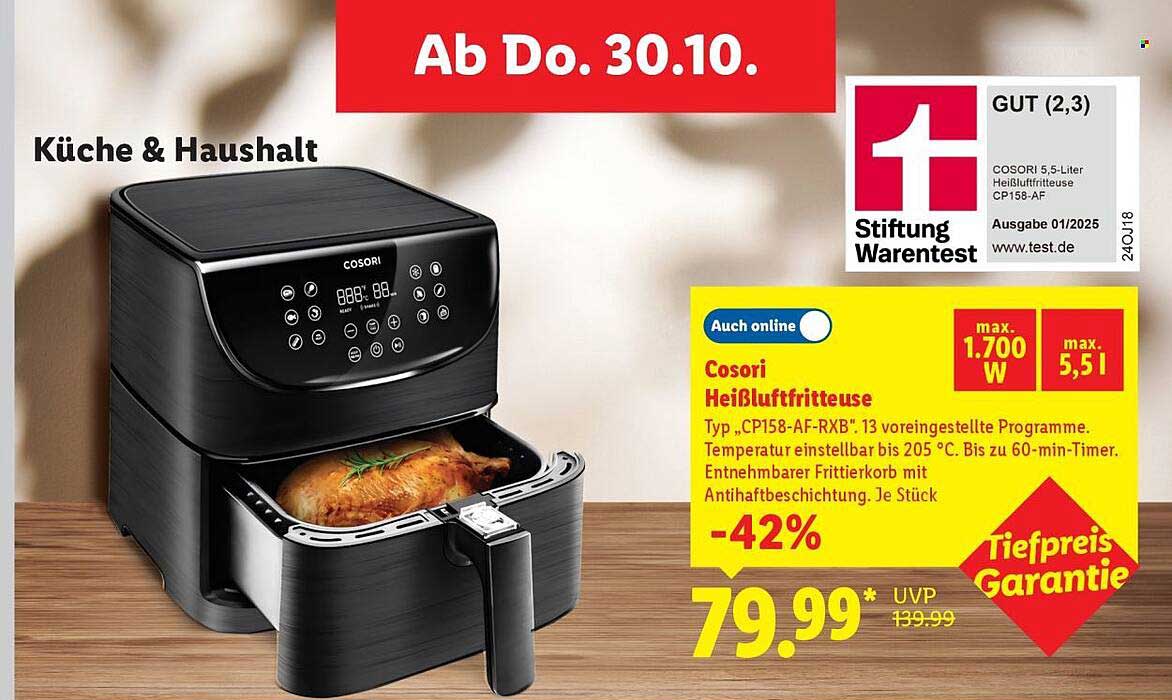 Cosori Heißluftfritteuse CP158-AF-RXB