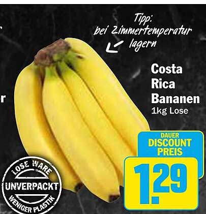 Costa Rica Bananen 1kg Lose