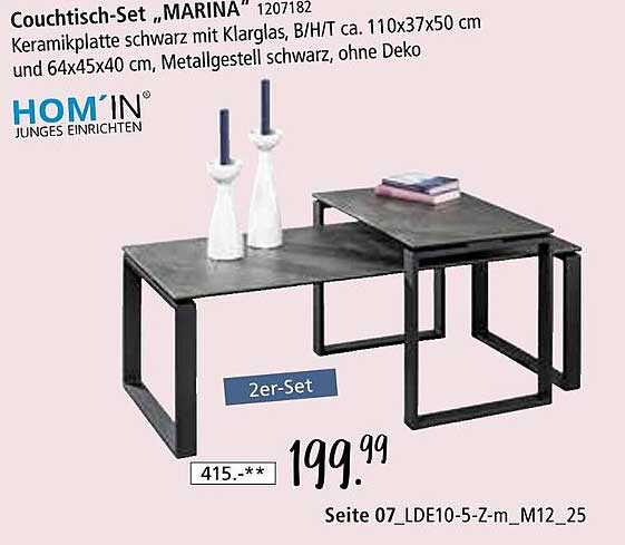 Couchtisch-Set „MARINA“ 2er-Set