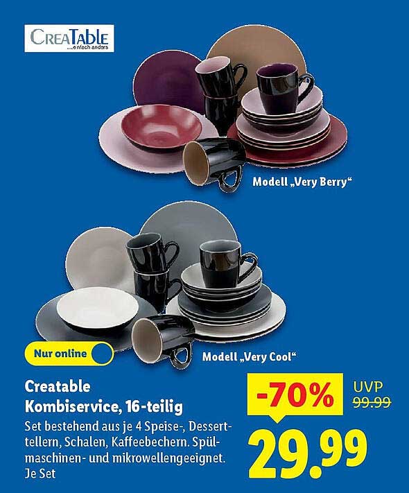 Creatable Kombiservice, 16-teilig