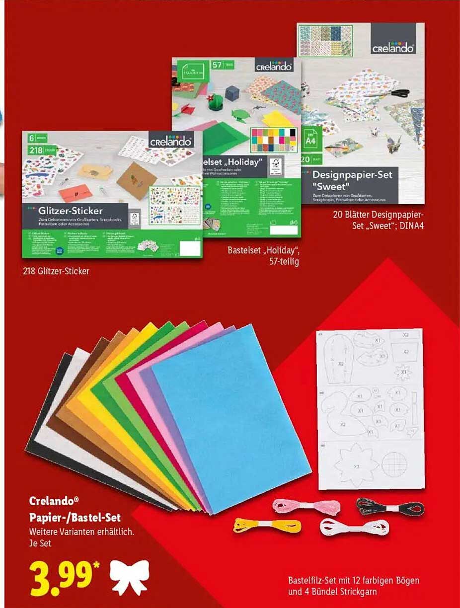 Crelando® Papier-/Bastel-Set