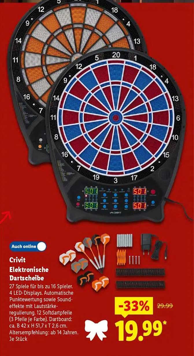 Crivit Elektronische Dartscheibe