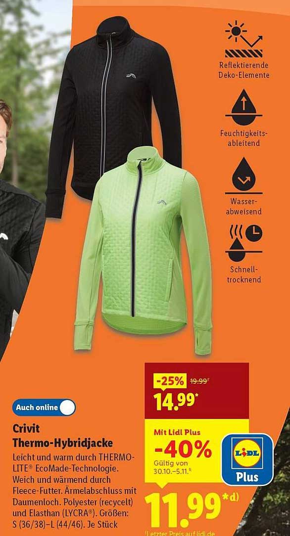 Crivit Thermo-Hybridjacke
